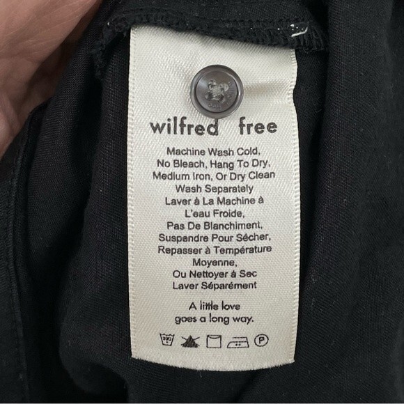 Wilfred Free Aritzia Little Black Romper Size SMALL Drawstring Waist - Picture 6 of 8